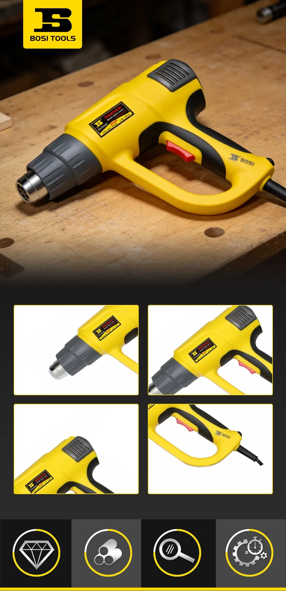 High-end Temperature-adjustable Hot Air Gun