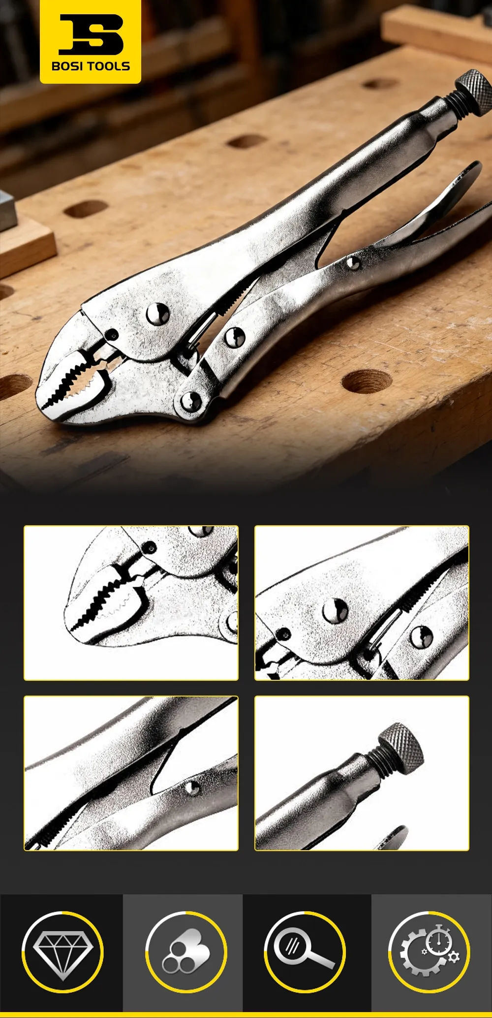 Chrome Vanadium Steel Round-mouth Bolt Cutters